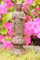 Gusseisen Buddha Metall Dekofigur Garten Figur braun 