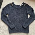 zauberhafter NAF NAF Strick Pullover Gr.XS/32 blau Pailletten ￼￼10%Alpaca 👍