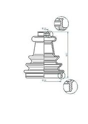 Spidan 190975 Faltenbalg Antriebswelle Achsmanschette für BMW Fiat Ford 78->