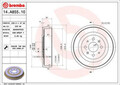 2x BREMBO Bremstrommel 14.A855.10 passend für FIAT OPEL