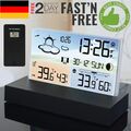 Wetterstation Funk Mit Farbdisplay Thermometer Innen-Außensensor Digitale Wecker