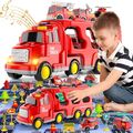 Feuerwehrauto Groß Truck Autotransporter LKW Kinder Spielzeug Auto Spielzeugset