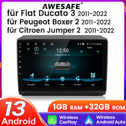 Android 13 Autoradio Für Fiat Ducato Peugeot Boxer Citroen Jumper GPS DAB+ RDS 