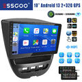 Android 13 Carplay Autoradio 32G GPS Navi Für Peugeot 107 Citroen C1 Toyota Aygo