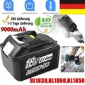 9000mAh für Makita Akku 18V Li-Ion Akku BL1860B BL1850B BL1830 Ersatz Akku 9,0Ah