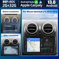 Für Nissan Qashqai J10 2007-2016 GPS Navi Autoradio Android 13.0 Carplay FM RDS