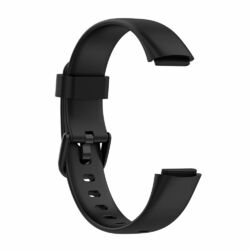 Luxus Silikon Band Riemen Schnalle Für Fitbit Luxe Ersatz Schwarz