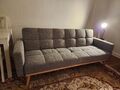 Schlafsofa, Grau, Polyester