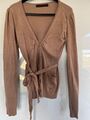 leichte Strickjacke Cardigan braun Gr.M/L