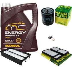 MANN Inspektionspaket 5 L MANNOL Energy Premium 5W-30 für Mazda CW 2.0