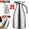 Isolierkanne Edelstahl 2 Liter Kaffeekanne Thermoskanne Thermosflasche Tee Kanne