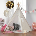 PREMIUM Haus Projekt Mädchen TIPI ZELT Kinder LICHTER & BUNTING Spielhaus rosa Höhle