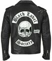 Zakk Wylde Black Label Society Herren Kunstleder Schwarz Bikerjacke mit Patches