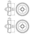 2X BOSCH 203,3mm BREMSTROMMELN HINTEN PASSEND FÜR RENAULT CLIO THALIA