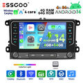 7" Android14 Autoradio 4+64G Navi Für VW Golf 5/6 Caddy Tiguan Passat SEAT Skoda