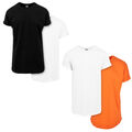 Urban Classics Pre-Pack Long Shaped Turnup Tee 2-Pack T-Shirt Oberteil Shirt Top