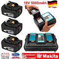 ErsatzAkku 18V 5000mAh/Ladegerät für Makita BL1850B BL1860B BL1830 LXT400 LED