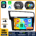 64G Android 14 Autoradio Carplay GPS Navi FM RDS für VW Golf 7 VII MK7 2012-2017