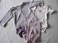 5tlg.  Babyset in flieder, Jacke von  Benetton, Gr. 62, Newborn