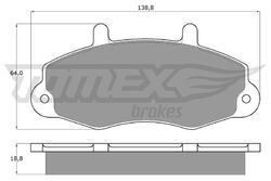 TOMEX Brakes Bremsbelagsatz, Scheibenbremse TX 10-66 für FORD