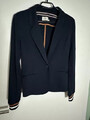 Kaffe Kinnie Blazer Jacke dunkelblau blau Sweatbund S Schulterpolster wie Neu