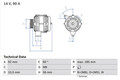 BOSCH Lichtmaschine Generator Lima 0 986 040 180 +70.08€ Pfand für MERCEDES B904