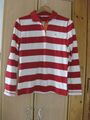 Tommy Hilfiger  DAMEN Polo  T Shirt Gr L weiß/ rot gestreift