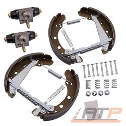 SET BREMSBACKEN TROMMELBREMSE VORMONTIERT+RADBREMSZYLINDER HINTEN FÜR VW POLO 9N##EINBAUFERTIG // INKL. DRUCKSTANGE UND EINSTELLKEIL##