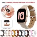 20mm Official Leder Armband für Huami Amazfit GTS 4 3 2e 2Mini GTR 47mm Bip Lite