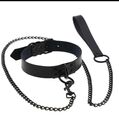 PU Leder Halsband mit Ring Leine Choker BDSM Zurückhaltung Bondage Rollenspiel