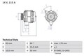 Lichtmaschine Generator Bosch für Mercedes SL CLK Cabrio 1998-2003 0986041320