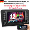 7" Android 12 Autoradio Carplay Für Benz W164 ML350 05-2012 GPS Navi BT WIFI DAB