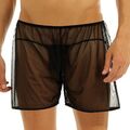 Herren Sexy Dessous Slip Durchsichtiges Netz Loose Loungewear Shorts Unterwäsche