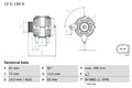 BOSCH Lichtmaschine Generator Lima 0 986 048 921 +73.16€ Pfand für BMW 3er E46 1