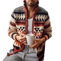 Herren Stehkragen Winter Warme Pullover Strickjacke Zip Mantel Jacke Top