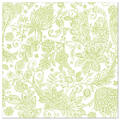 50 Servietten "ROYAL Collection" 1/4-Falz 40 cm x 40 cm limonengrün "Paisley"