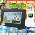 Funk Wetterstation Mit Außensensor Hygrometer Thermometer Wecker Uhr Farbdisplay