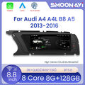 8.8" Android 14 128GB Autoradio 8-Kern Apple Carplay Für Audi A4/A5/B8/S4 High