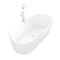 freistehende Badewanne Wanne Acryl F08 170x80cm mit Armatur AF02