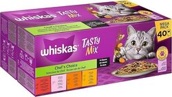 Whiskas 1+ Katzenfutter Tasty Mix Chef´s Choice in Sauce, 40x85g (1 Packung)