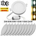 10x LED Panel Einbaustrahler Einbauleuchte Deckenleuchte Ultraslim mit Trafo NEU