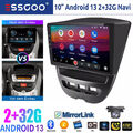 Carplay Autoradio Android 13 GPS KAM 32G Für Peugeot 107 Citroen Toyota Aygo C1