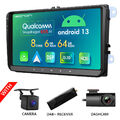 DAB+9" Android 13 6+64 Autoradio GPS CarPlay Für VW Polo Amarok Caddy Skoda Yeti