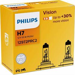 Philips Vision H1 H4 H7 W5W Halogen bis zu 30% mehr Licht Glühbirnen 55W 12V