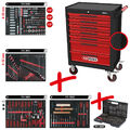 KS TOOLS ECOline SCHWARZ/ROT Werkstattwagen mit 7 Schubladen und 515 Premium 