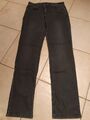 Jeans lang Damen, gerades Bein, Stretch, Taschen, anthrazit, Gr. 38, MAC