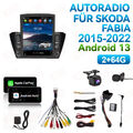 9.7'' Android 13 Für Skoda Fabia 3 III 2015-2022 Autoradio 64G CarPlay GPS NAVI