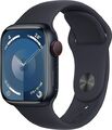 Apple Watch Series 9 41 mm Aluminiumgehäuse mitternacht am Sportarmband S/M mitt