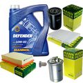 MANN Inspektionspaket 5 L MANNOL Defender 10W-40 für VW Seat Caddy II Kasten