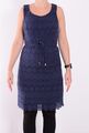 Zero Damen Kleid Dress Casual Freizeit Gr.38 Boho Navy Blau 98429